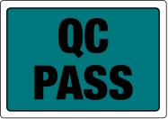 86 x 63mm "QC Pass" Labels